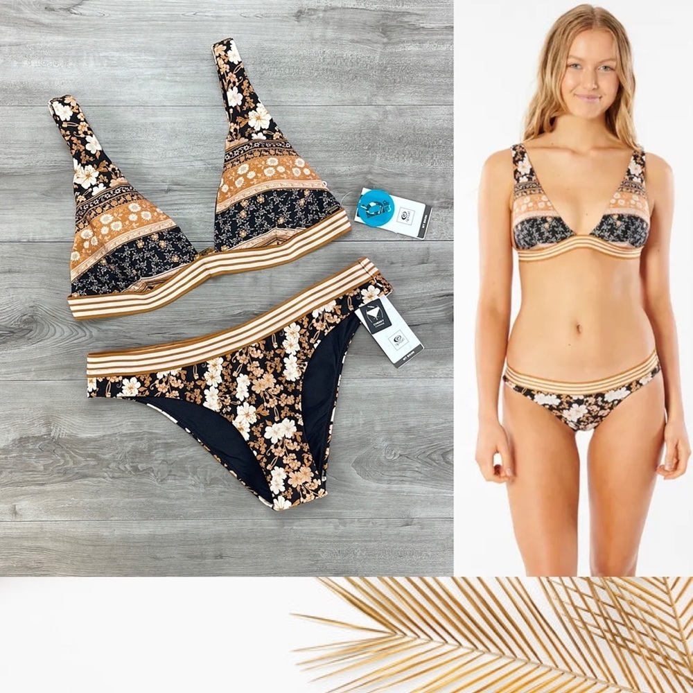 ☀️RIP CURL☀️ MARIGOLD DEEP V CHEEKY PANT BIKINI SET